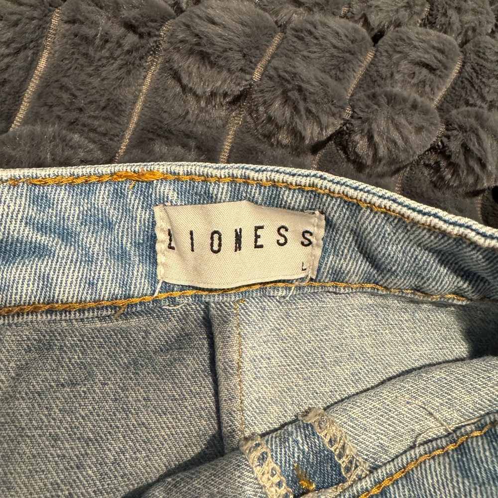 Lioness Denim Mini Skirt with Front Slit - Picture 3 of 4
